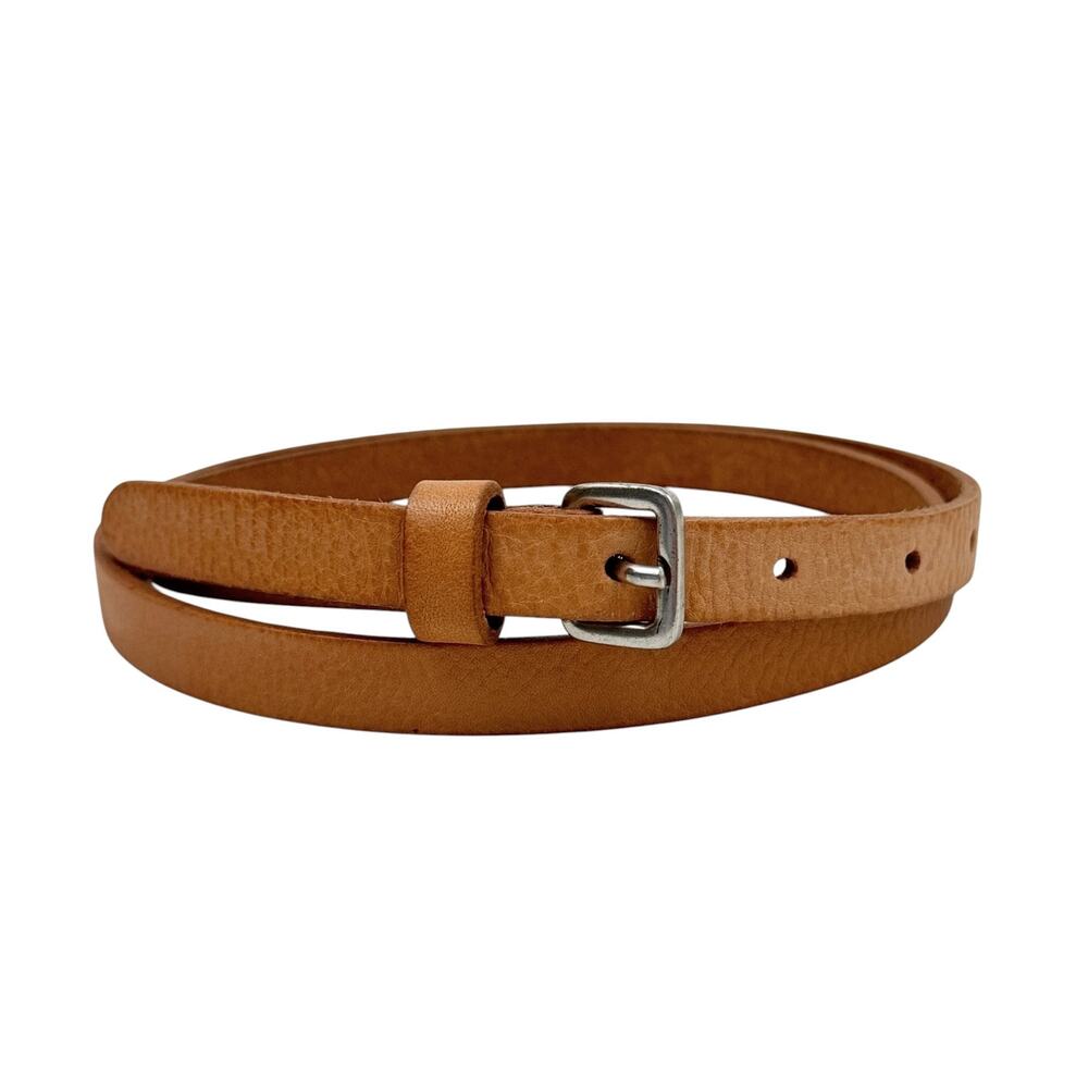 Tela Leather Skinny Belt